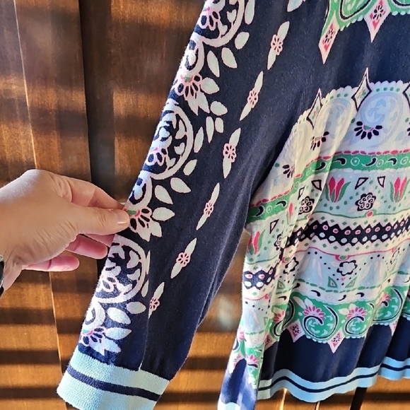 Talbots Multicolor Patterned Crew Neck Sweater - Picture 4 of 7